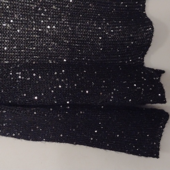 NWOT H&M Divided Black Knit Sequins Shrug Sweater Cardigan Size Small Size 4 - Picture 12 of 16